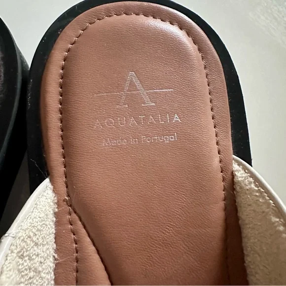 Aquatalia | Gemma leather clog mule off white like new - Picture 6 of 13